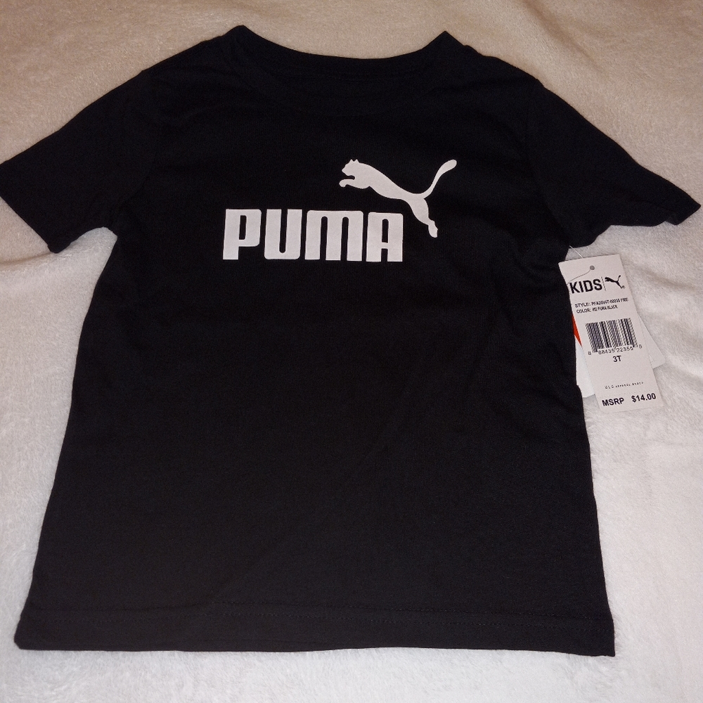 Black Puma Shirt With White Lettering